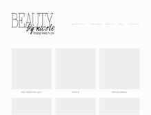 Tablet Screenshot of beautybynicole.com